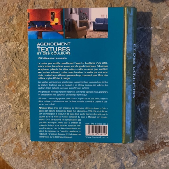 3/$25 Agencement des Textures et des Couleurs 180 idées pour la maison livre - Picture 5 of 13